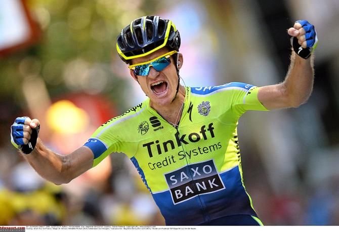 Michael Rogers (Saxo-Tinkoff) wins his first Tour de Frace stage during stage 16.