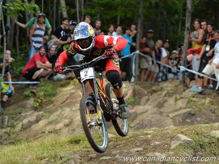 Elite men downhill - Smith wins downhill World Cup at Mont-Sainte-Anne