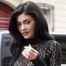 Kylie Jenner wears a leopard Alaia dress