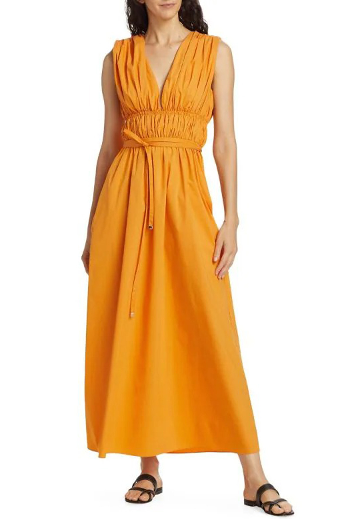 Altuzarra Fiona Cotton Shirred Maxi Dress