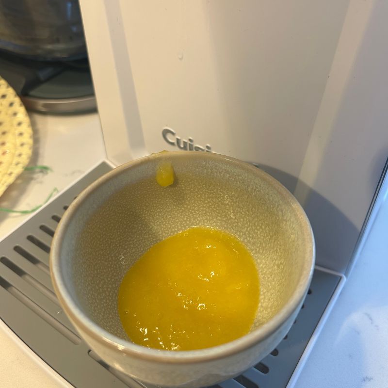 Making mango sorbet in the Cuisinart ice cream maker - result