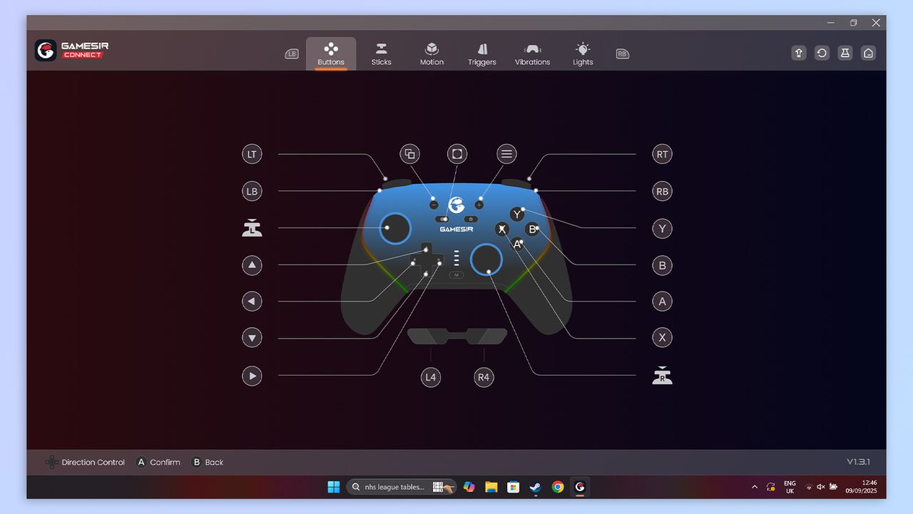 GameSir Connect software screenshot