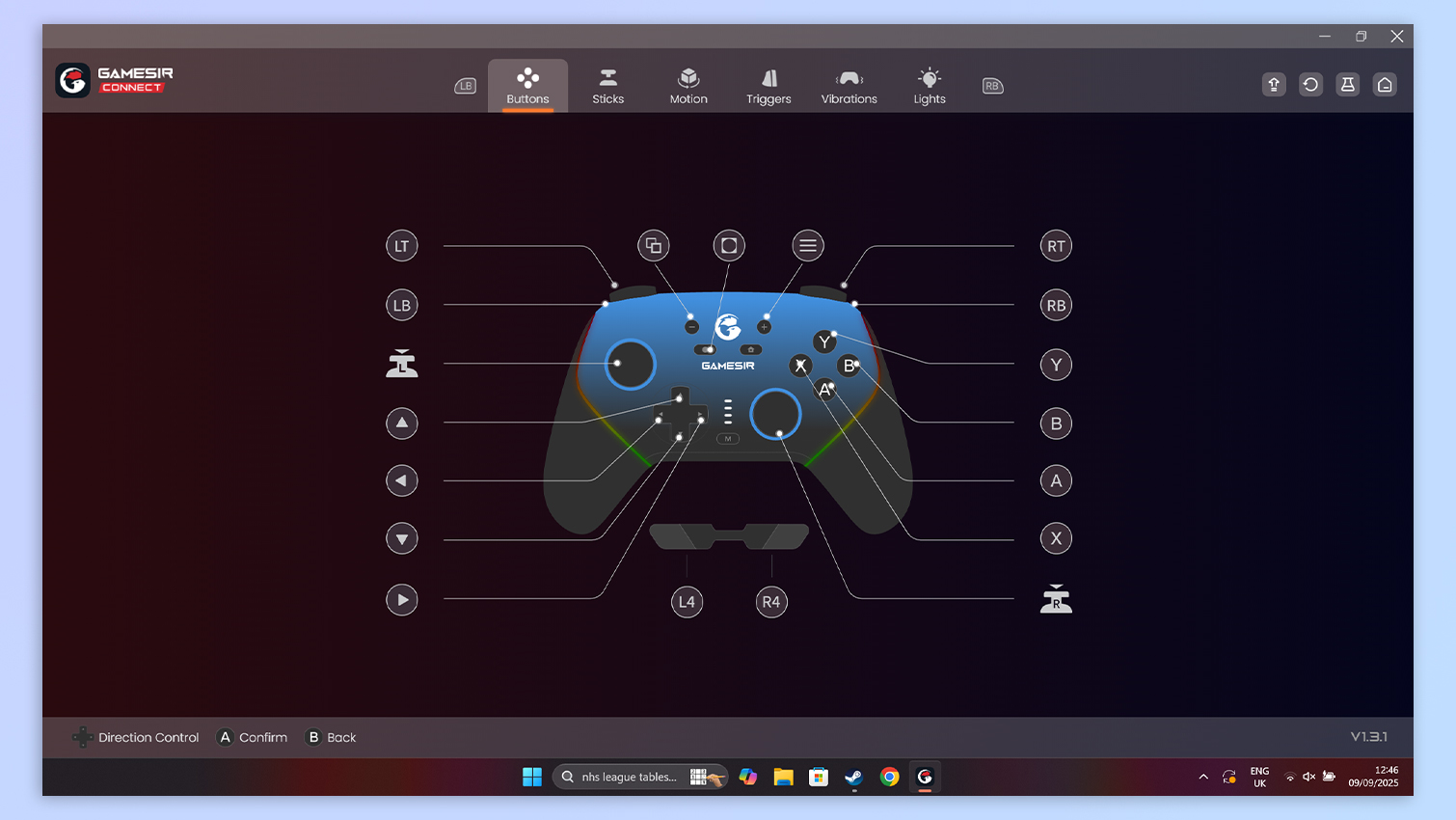 GameSir Connect software screenshot