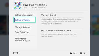 How to update your Nintendo Switch software: Select software update
