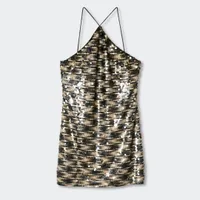Black short sequin dress, was £69.99 now £35.99 | Mango