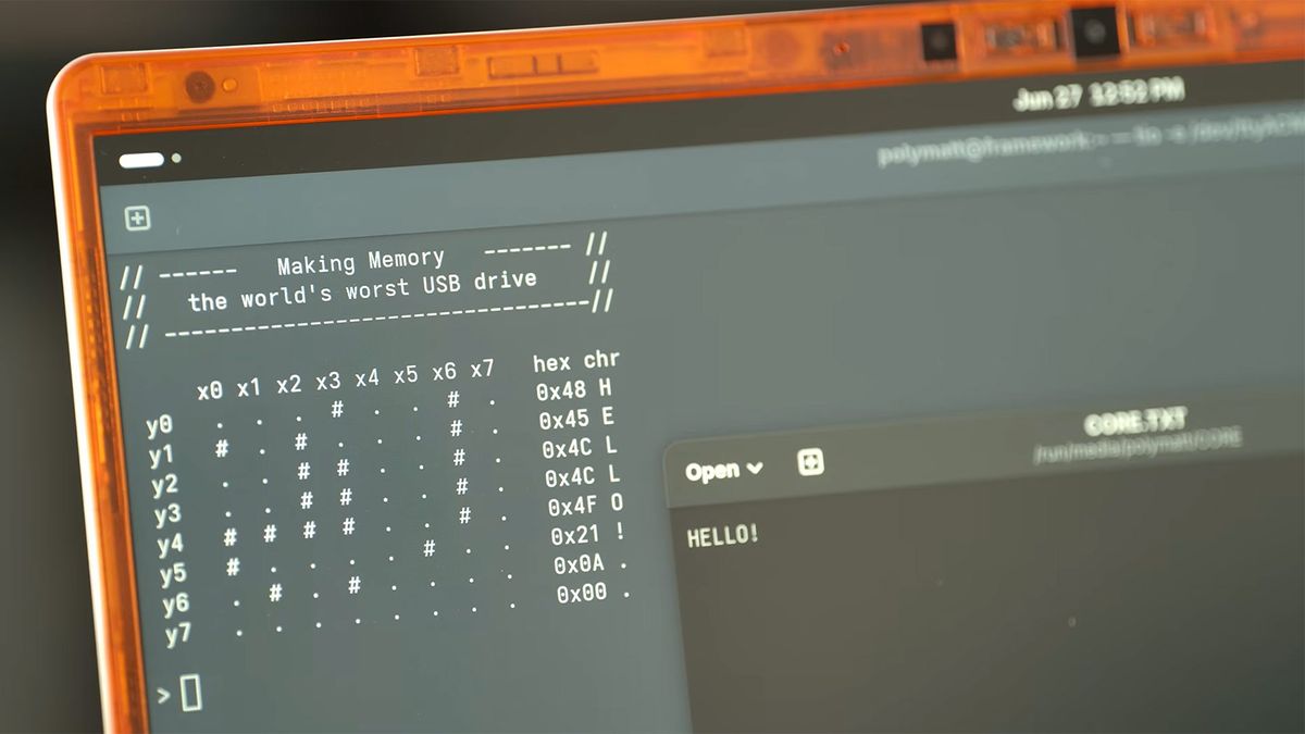Polymatt's DIY memory device