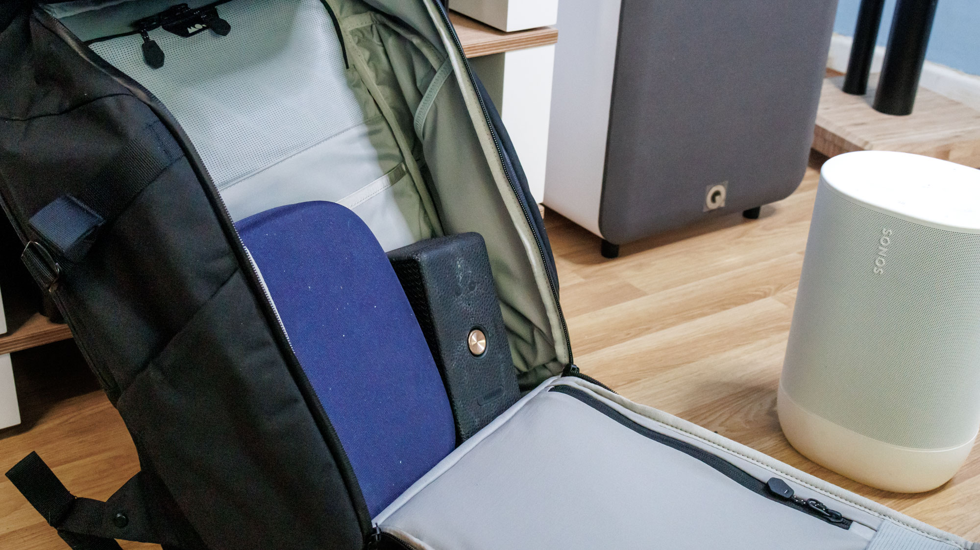 The interior of the Mous Protective backpack