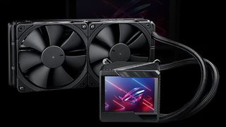 Asus ROG Ryujin II liquid cooler with large 3.5-inch screen on the pump