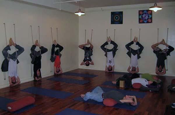 The Whole Athlete team does yoga.