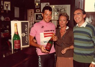 Stephen Roche was back in pink by the time the race reached Riva del Garda.