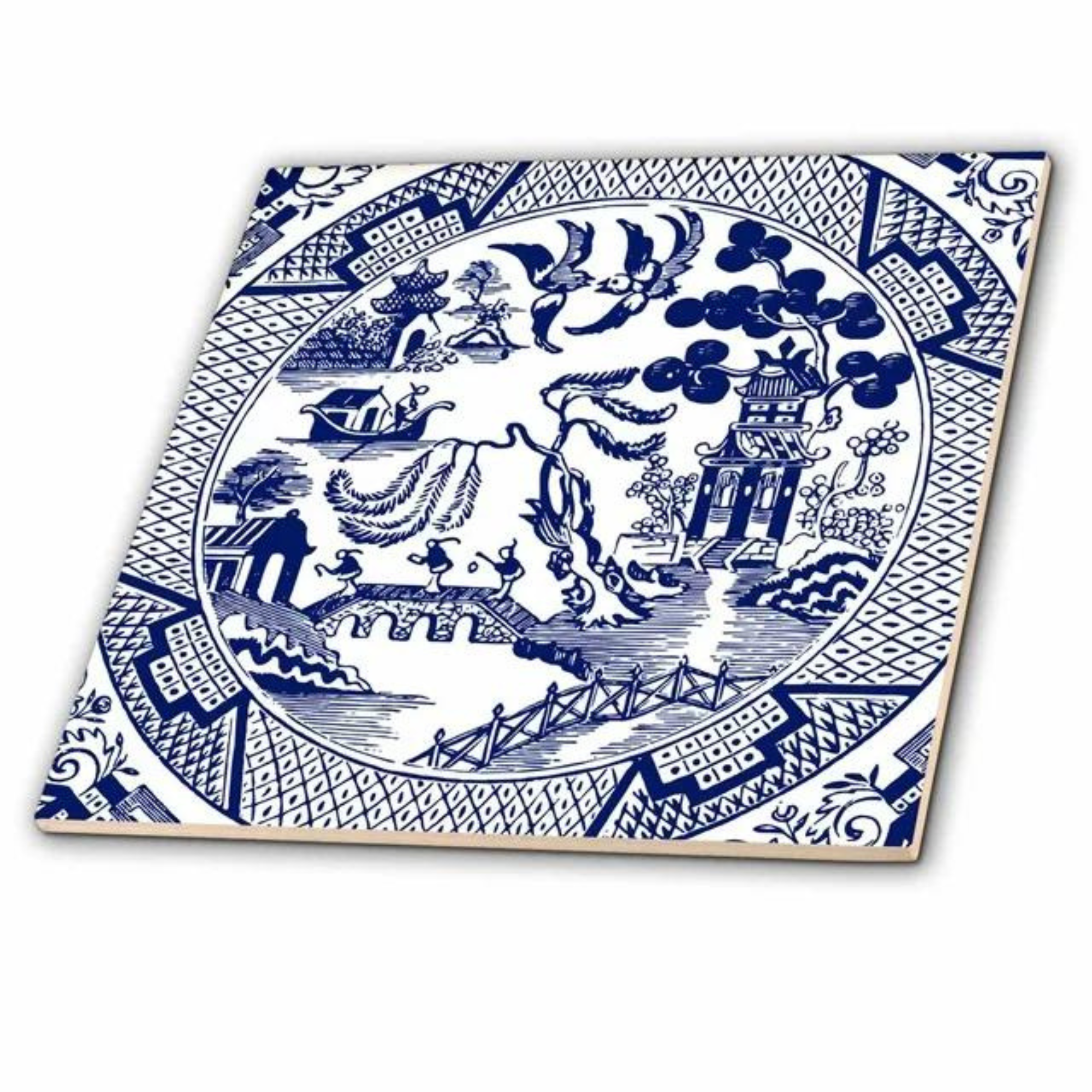 product shot of delft style tile