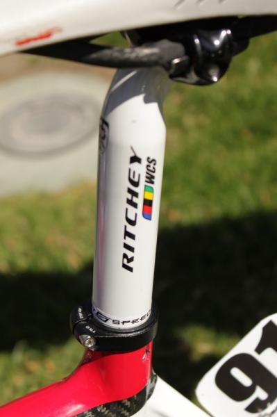 Ritchey's Wet White one-bolt seatpost is a reasonably light and reliable option.