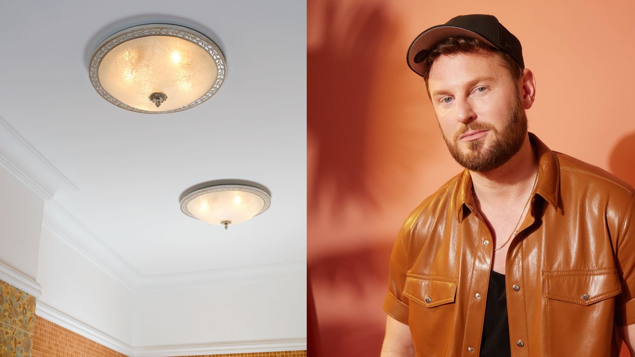 bobby berk and a ceiling light