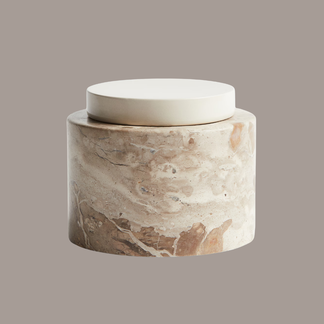 H&amp;amp;M, Lidded Marble Container - Beige