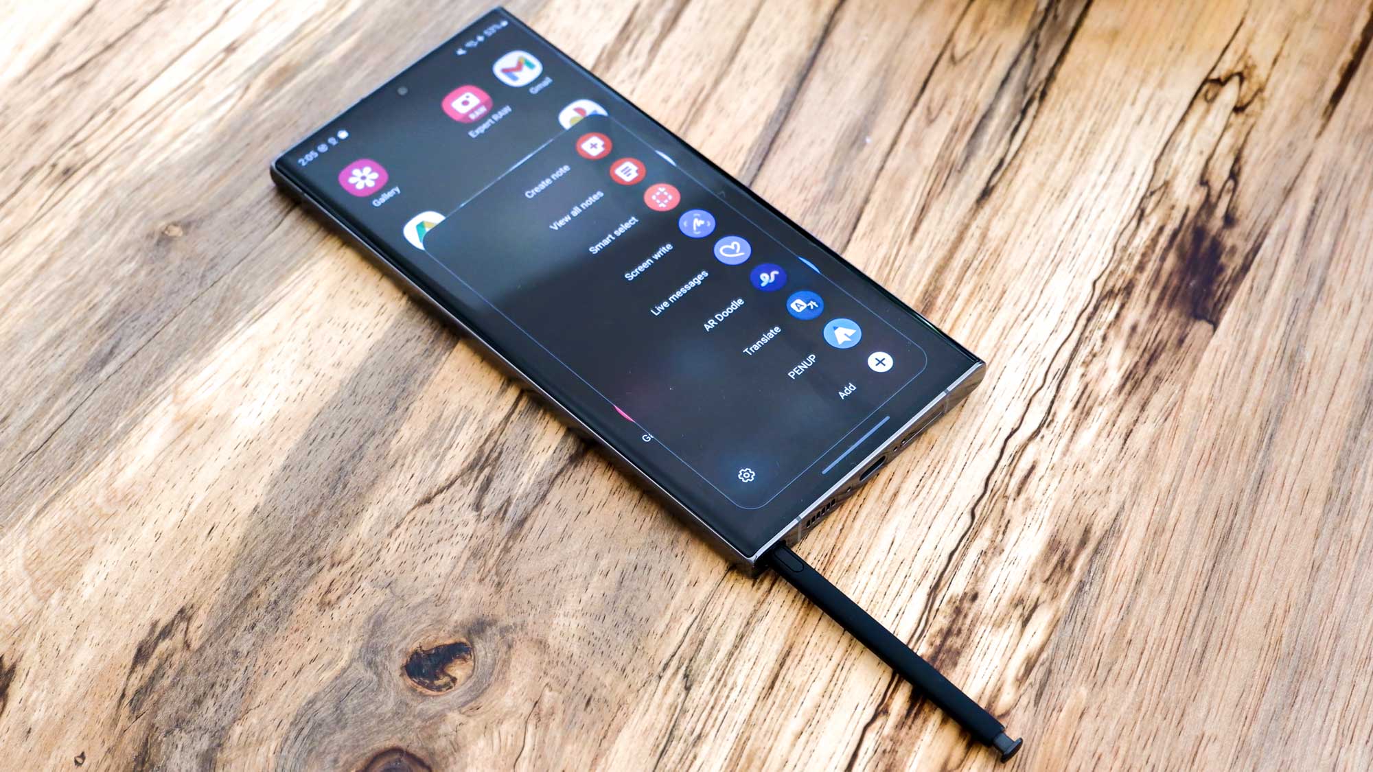 Samsung Galaxy S23 Ultra S Pen menu