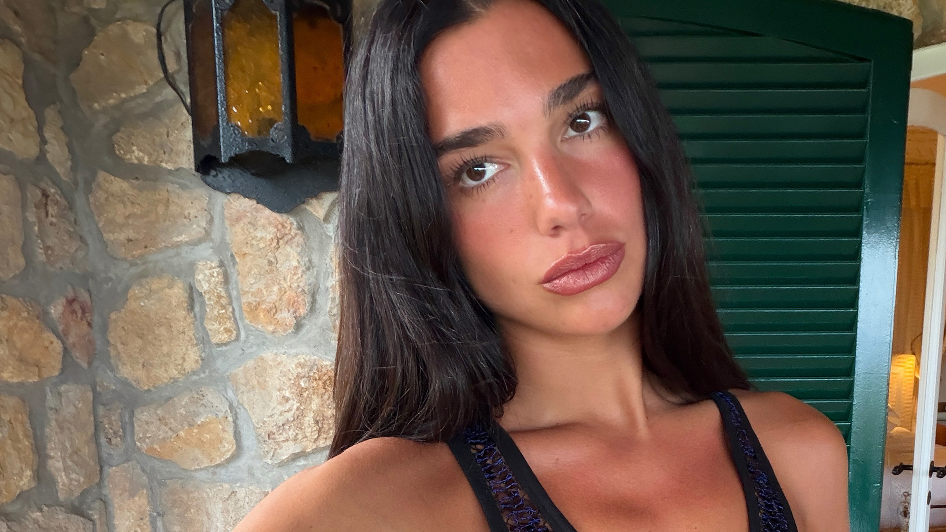 Dua Lipa sequin tank top