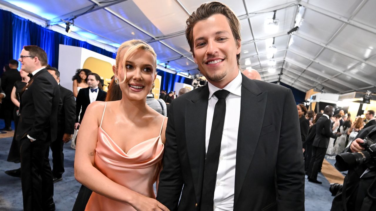 Millie Bobby Brown and Jake Bongiovi at the 31st Screen Actors Guild Awards 