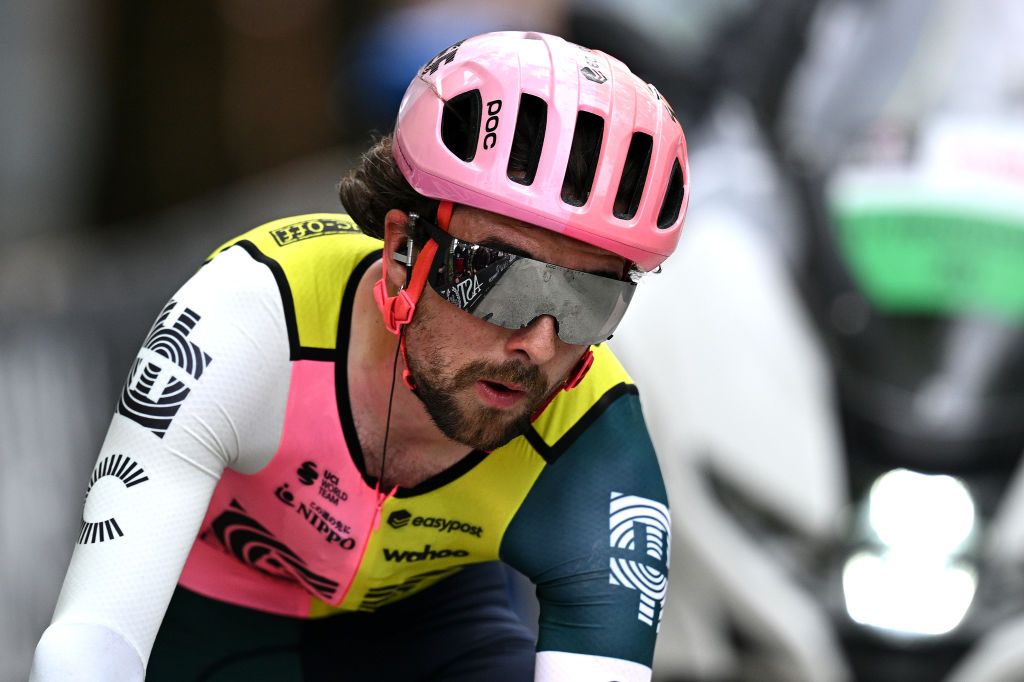 FOSSOMBRONE ITALY MAY 13 Ben Healy of Ireland and Team EF EducationEasyPost competes in the breakaway during the 106th Giro dItalia 2023 Stage 8 a 207km stage from Terni to Fossombrone UCIWT on May 13 2023 in Fossombrone Italy Photo by Stuart FranklinGetty Images