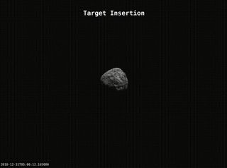 This still image of the asteroid Bennu comes from an animation of pictures taken by the NavCam 1 instrument on NASA's OSIRIS-REx spacecraft, showing the spacecraft's asteroid view from Nov. 30, 2018, to Dec. 31, 2018.