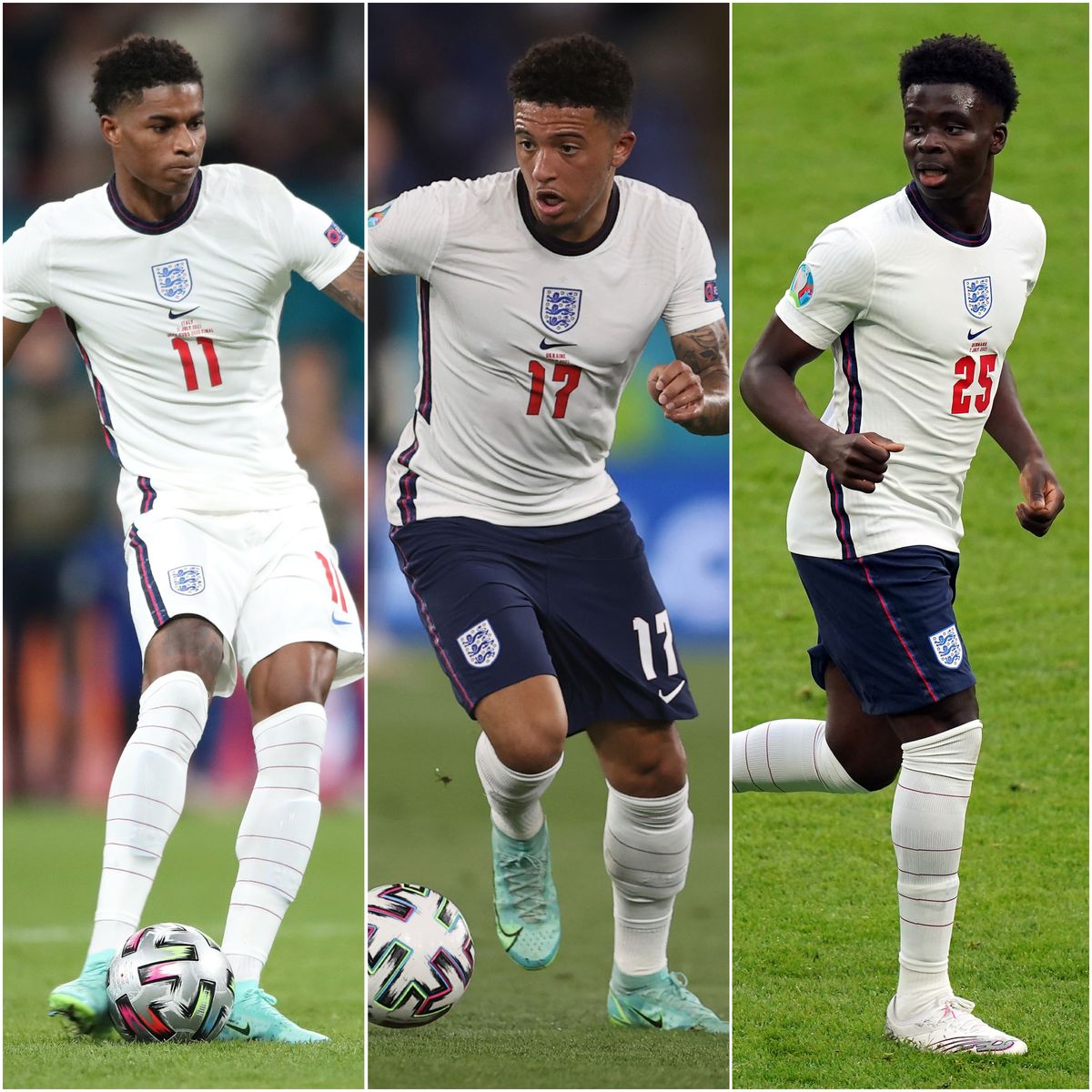 Marcus Rashford, Jadon Sancho and Bukayo Saka were subjected to racist abuse after their penalty misses for England