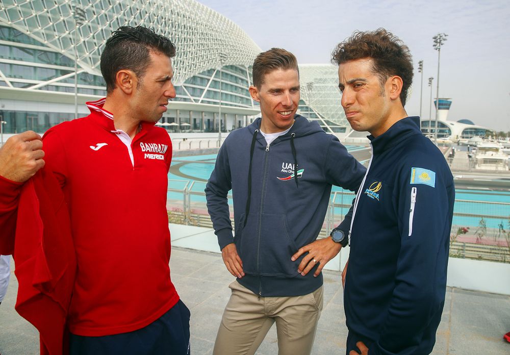 Vincenzo Nibali, Rui Costa and Fabio Aru