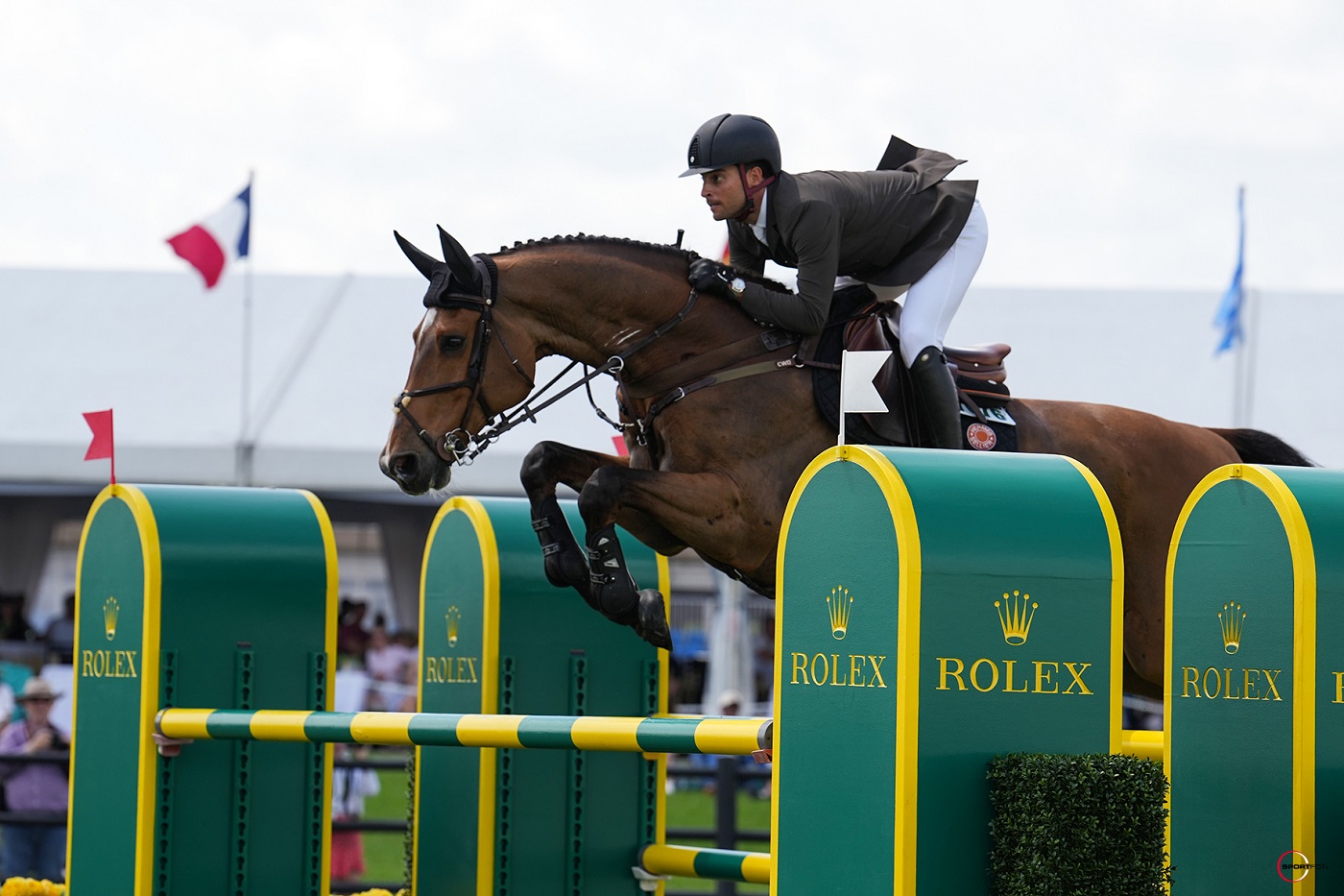 Daniel Bluman and Ladriano Z on their way to runners up in the $500.000 CSI5* grand prix