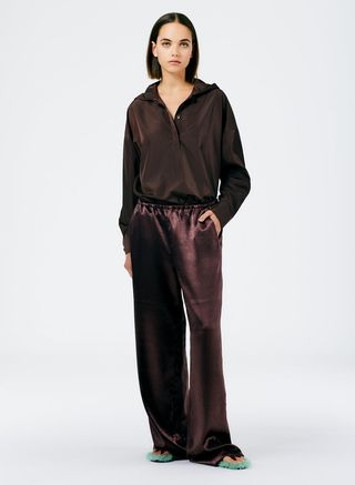 Summer Satin Wide Leg Pull on Pant