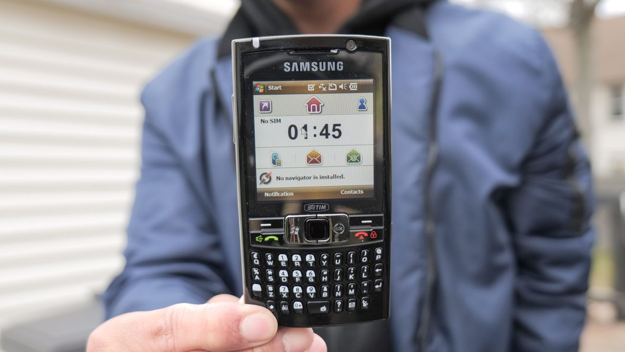 Samsung Epix held in hand.