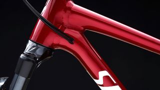 Close up on the Smartweld joints on the Specialized Chisel MTB