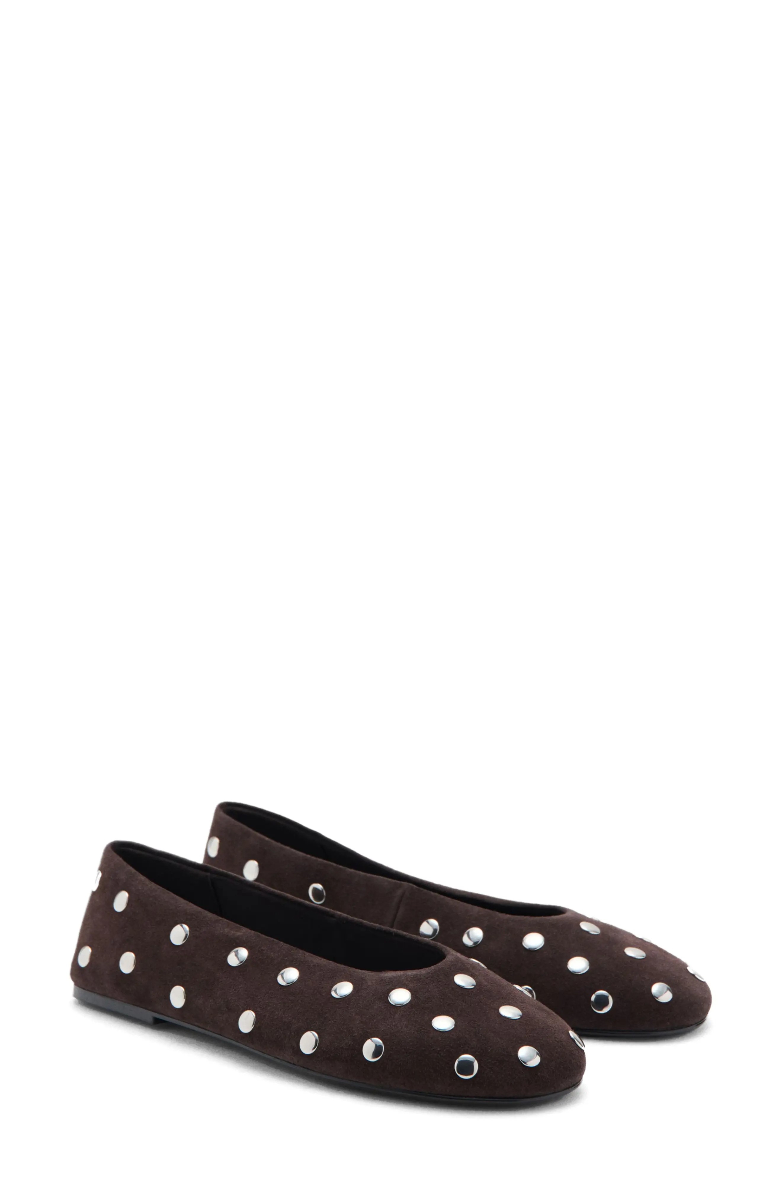 MANGO, Savoir Studded Mesh Flats