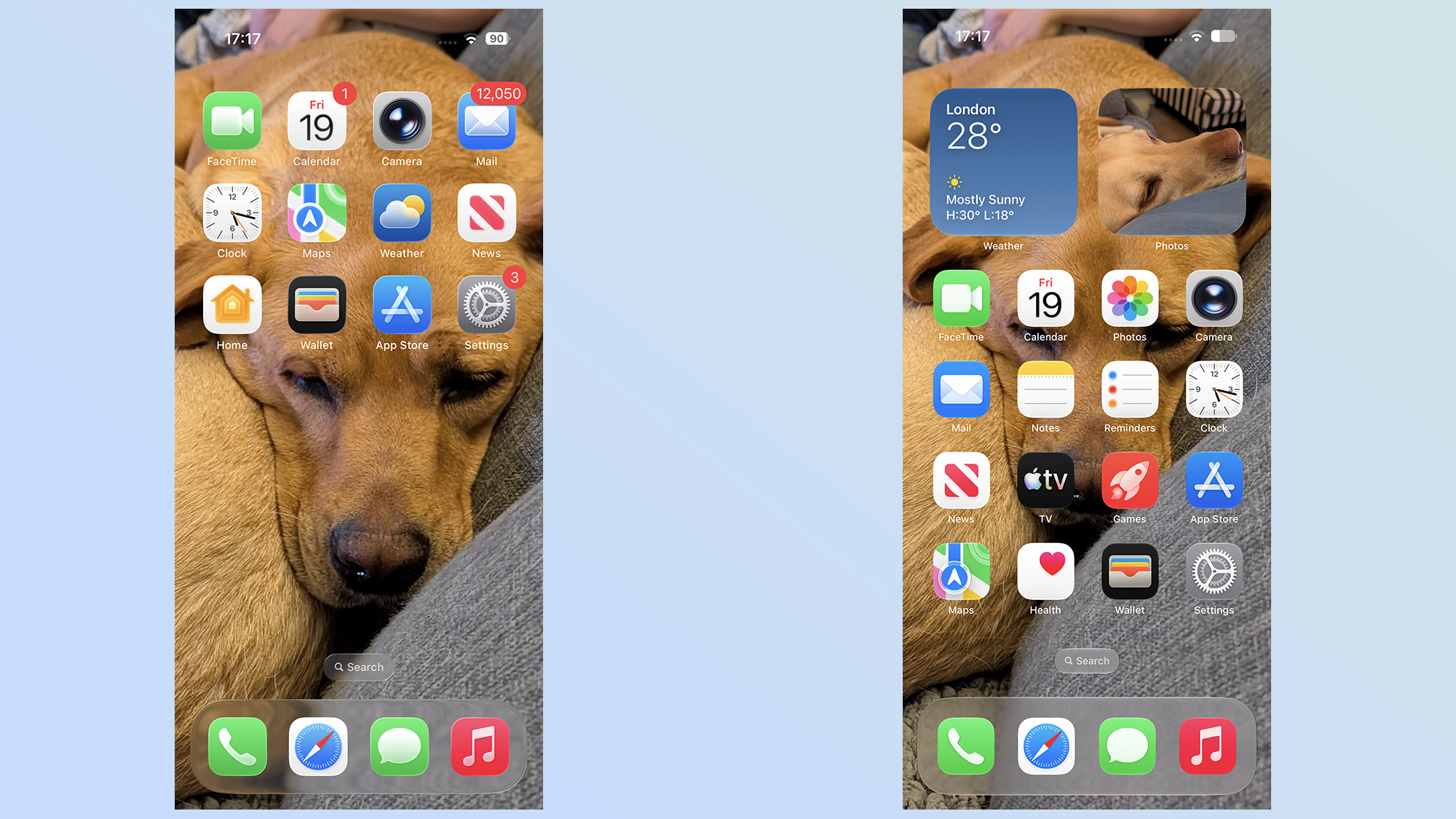 comparaison du verre liquide ios 27 vs ios 26