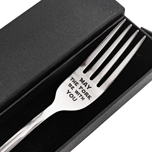 May the Fork Be With You Laser Engraved Stainless Steel Fork