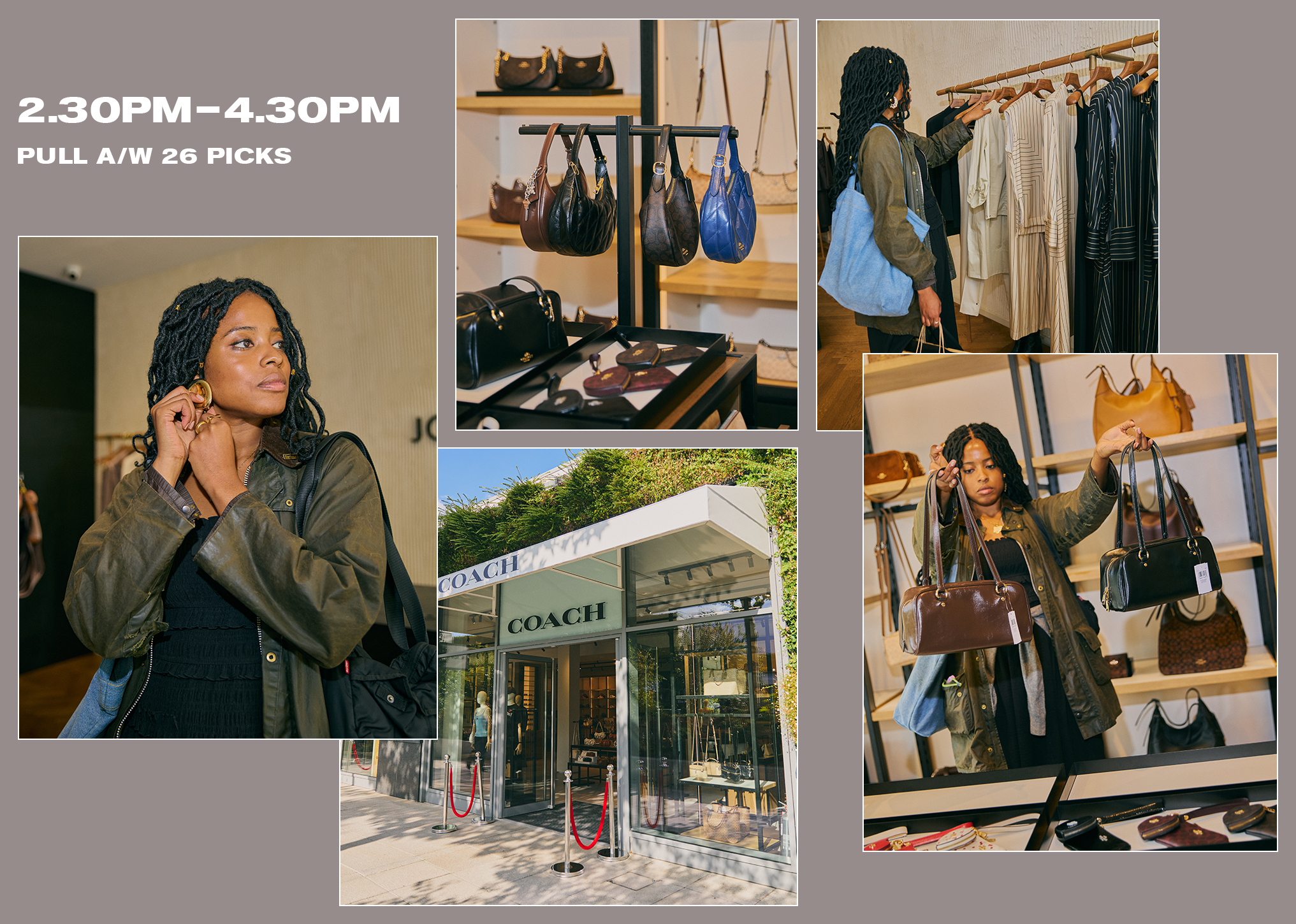 A fashion editor exploring the shops at Mcarthurglen Designer Outlet Ashford.