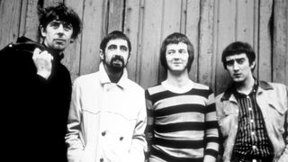 1966 in London, England. L-R: John Mayall, Hughie Flint, Eric Clapton, John McVie.
