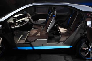 The interior of the i8