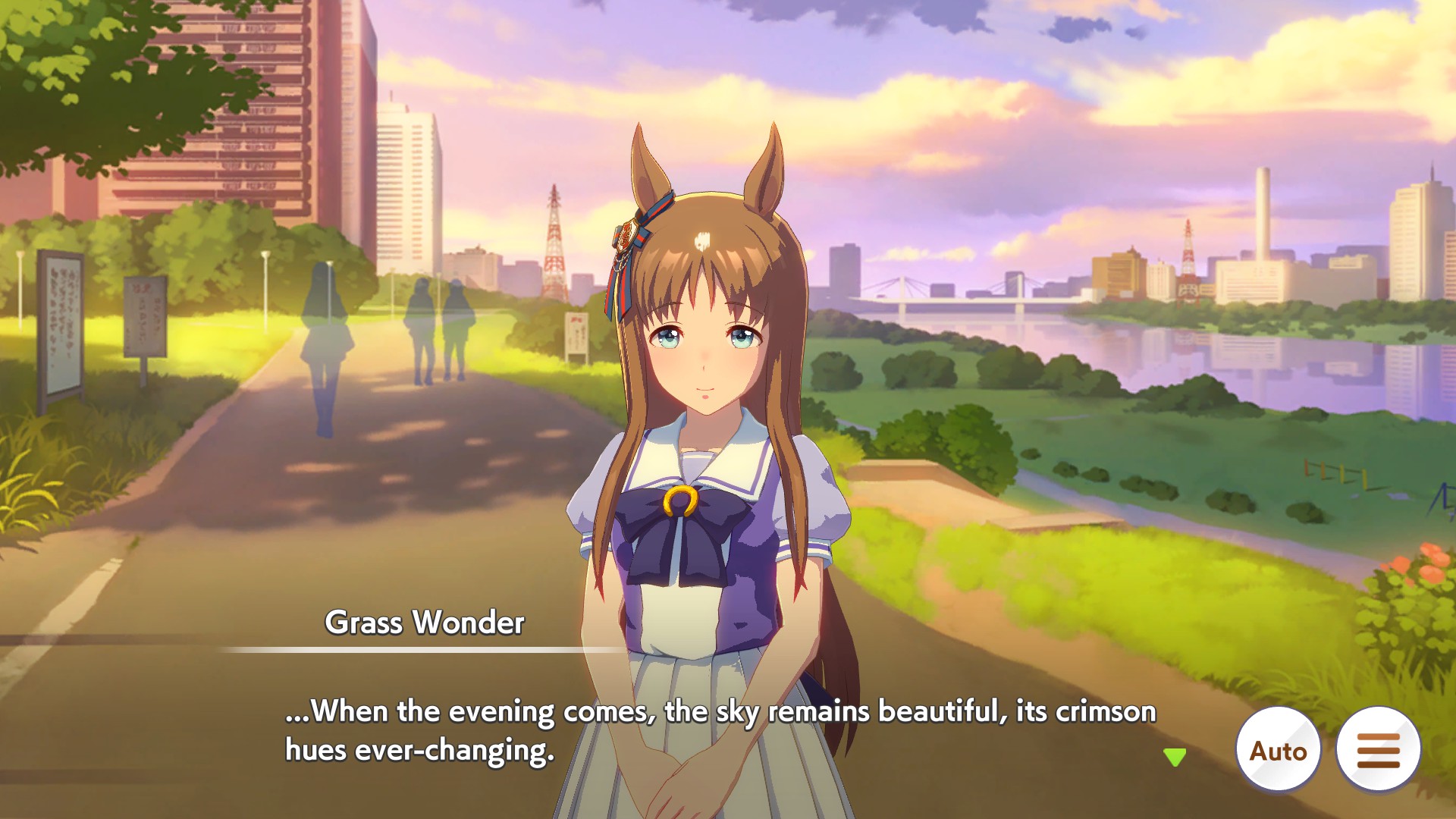 A story conversation with Grass Wonder in Umamusume: Pretty Derby.