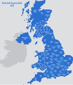 The north-south property price divide 2009