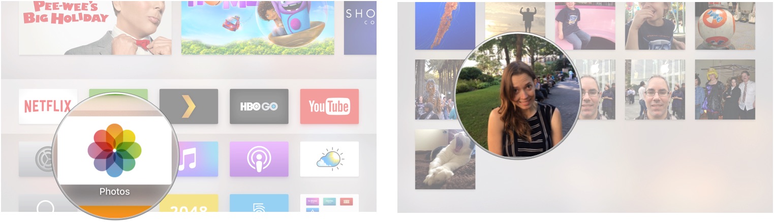 Selecting Live Photos in Apple TV