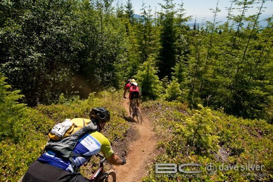 A sample section of singletrack on stage five.