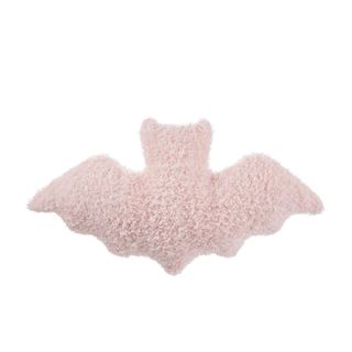 A pink bat shaped pillow