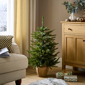3ft Abies Christmas Tree in Burlap Base