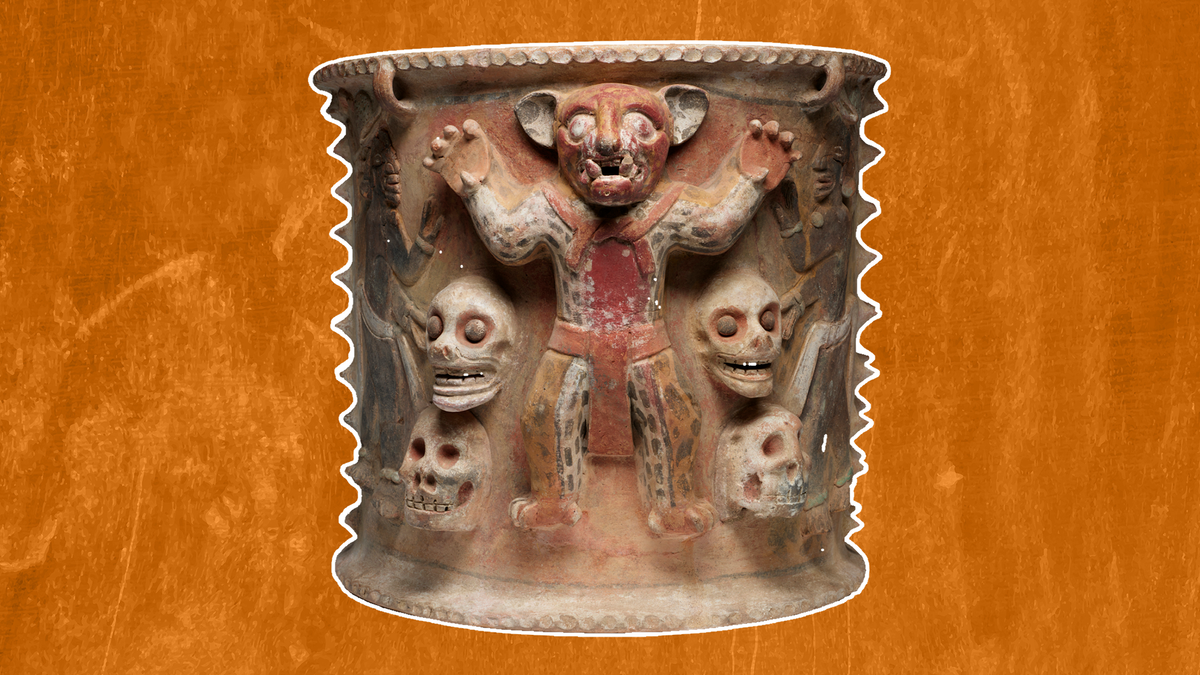 Urn with jaguars and skulls: A 1,400-year-old burial container depicting a deceased ruler's arrival to the Maya underworld