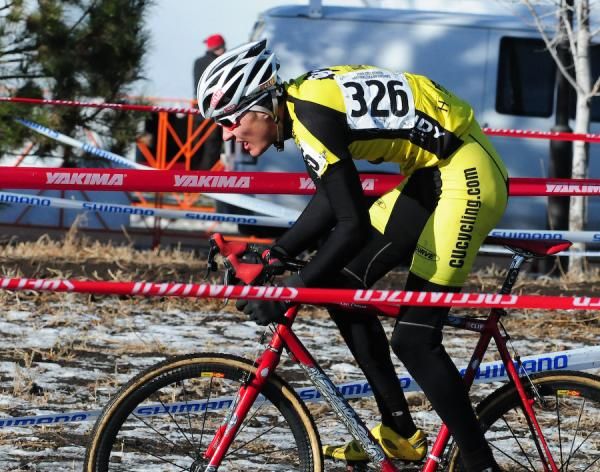Brady Kappius (U. Colorado Boulder) riding in third place.