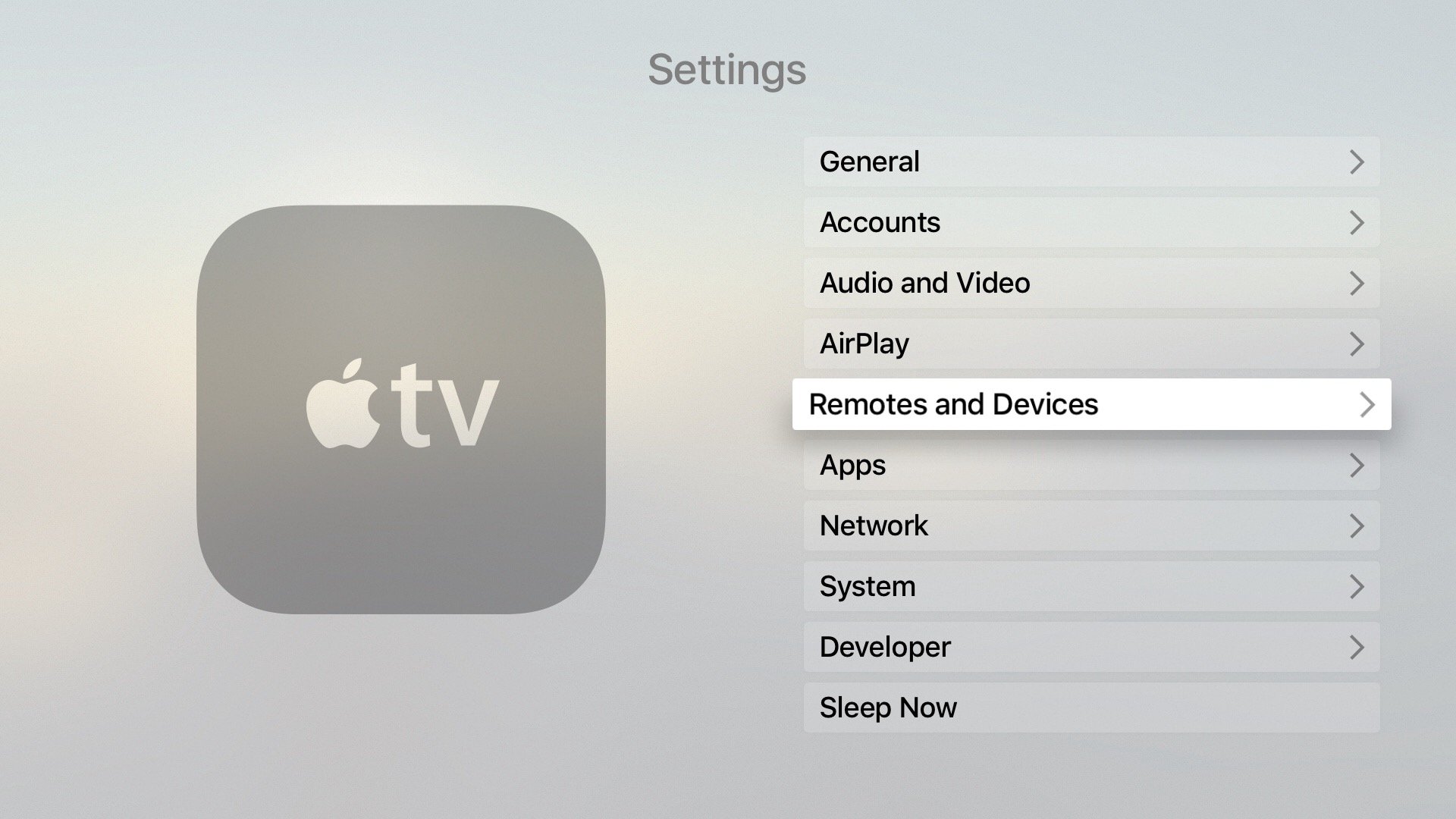 Apple tv управление