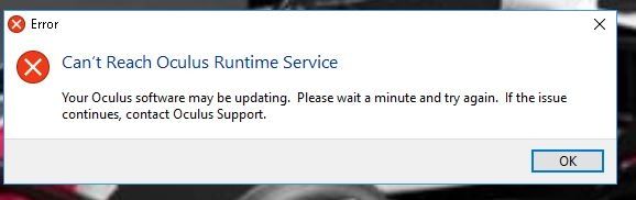 Can't Reach Oculus Rift Runtime Service? Here's How to the Error | Tom's Guide