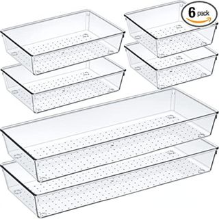 Criusia Acrylic Non Slip Non Cracking Kitchen Drawer Storage