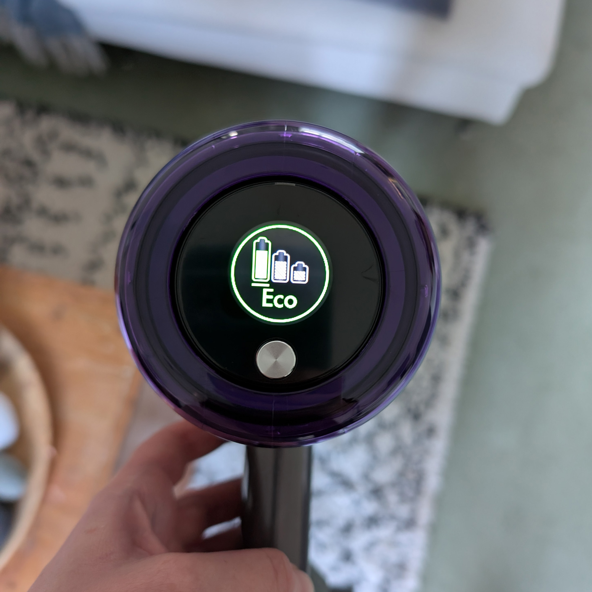 The Dyson V11 Advanced being tested at home