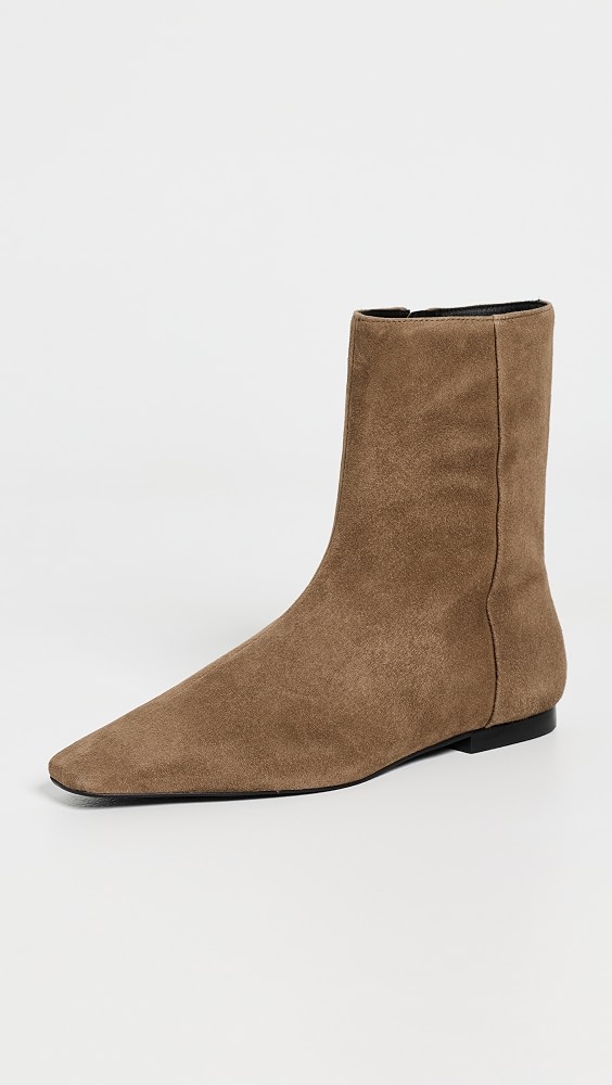 Remy Flat Ankle Boots - Farro Suede