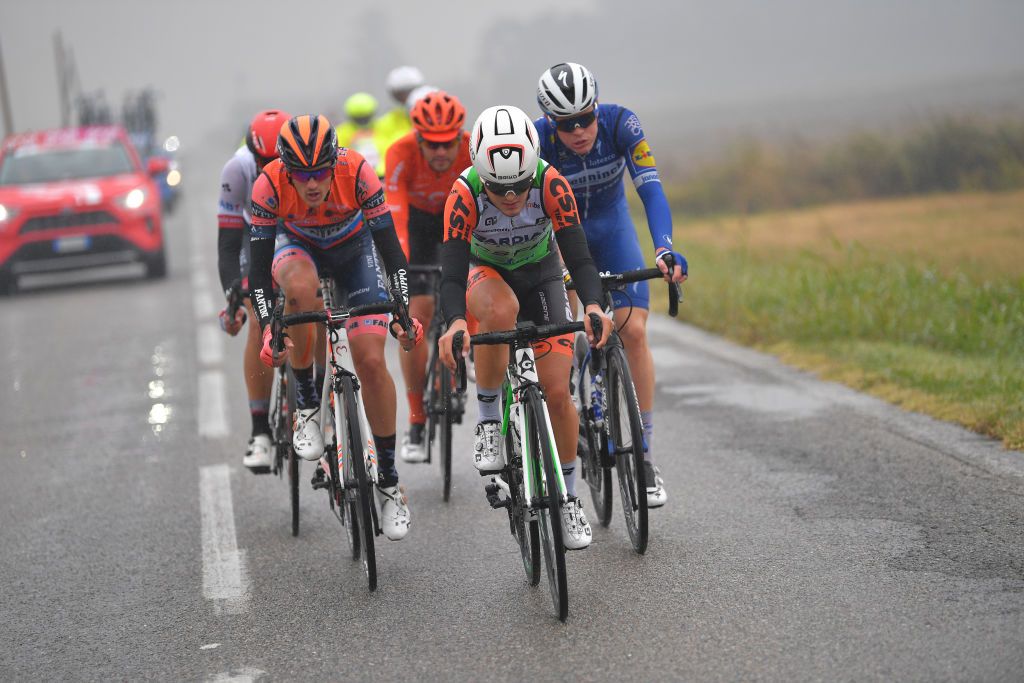 Daniel Savini (Bardiani-CSF) leads the break during Milano-Torino