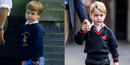 Prince William and Prince George at age 5 